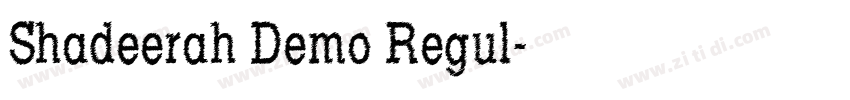 Shadeerah Demo Regul字体转换